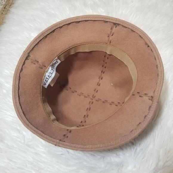 Dolce Vita Brown Wool Fedora Bucket Hat – Handmade in Italy – Vintage Style main image 5